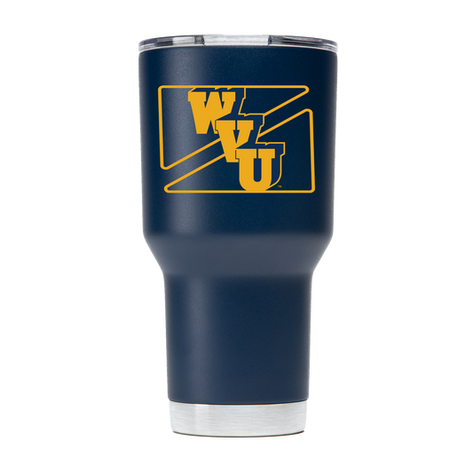 West Virginia College Vault 30oz "Block WVU" Tumbler