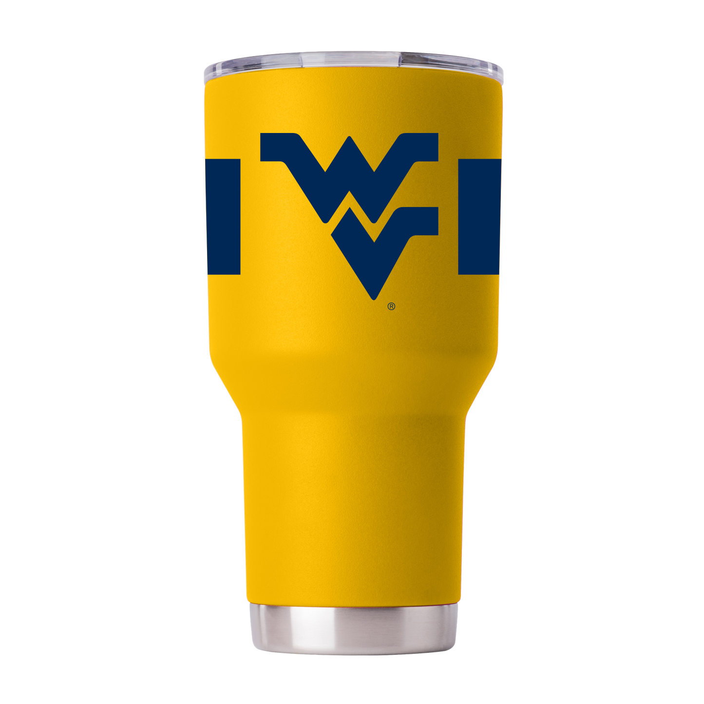 West Virginia 30oz Yellow Tumbler w- Stripes