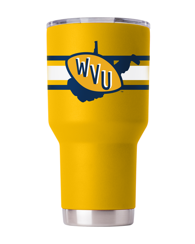 West Virginia College Vault 30oz Yellow Tumbler