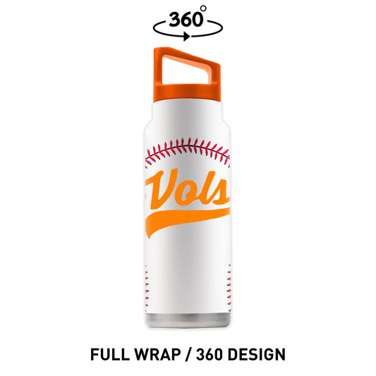Tennessee 40oz White Baseball Bottle