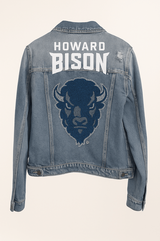 Licensed Game Day Jacket, Denim, Howard University Howard Bison w/ Head