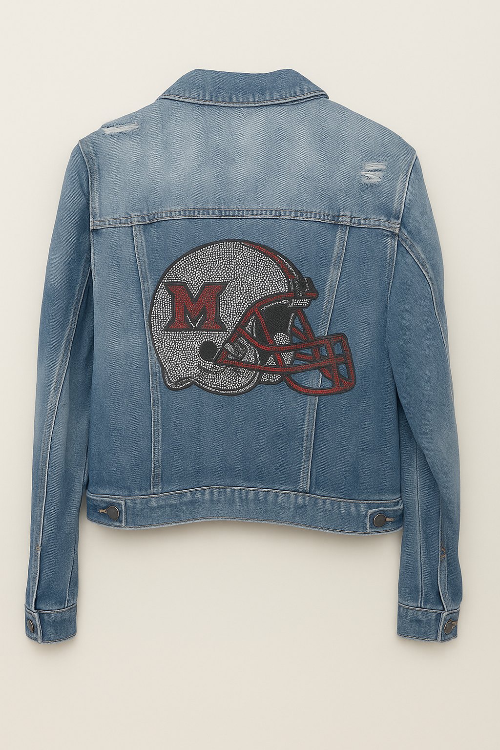 Licensed Game Day Jacket, Blue Denim, Miami of Ohio Helmet